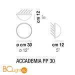 Потолочный светильник Vistosi Accademia PP 30 E14 CR/GA OR - Схема