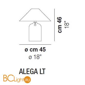Настольная лампа Vistosi Alega LT E14 BC/CR CR - Схема