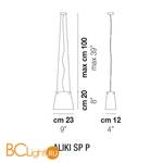 Подвесной светильник Vistosi Aliki SP P LED BC 2700K No Dimmable - Схема