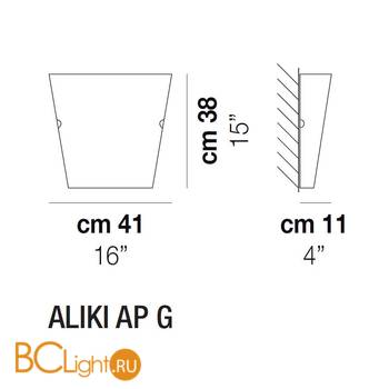 Настенный светильник Vistosi Aliki AP G LED BC OR 4000K Dimmable - Схема
