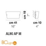 Настенный светильник Vistosi Aliki AP M LED BC OR 4000K Dimmable - Схема