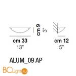 Настенный светильник Vistosi Alum_09 AP ALO CR/SP CR - Схема