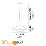 Подвесной светильник Vistosi Bauta SP E27 CR/BC CR - Схема