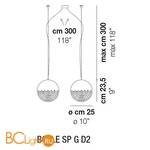 Подвесной светильник Vistosi Bolle SP G D2 E27 BC NI - Схема