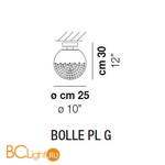 Потолочный светильник Vistosi BOLLE PL G CRBO NI E27 CE - Схема