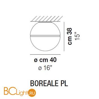 Потолочный светильник Vistosi Boreale PL E27 BC/CR BC - Схема