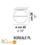 Потолочный светильник Vistosi Boreale PL E27 BC/CR BC - Схема