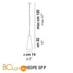 Подвесной светильник Vistosi Cheope SP P E27 BC NI - Схема