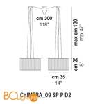 Подвесной светильник Vistosi Chimera_09 SP P D2 E27 CR/RI CR - Схема