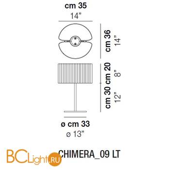 Настольная лампа Vistosi Chimera_09 LT E27 CR/RI CR - Схема