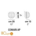 Настенный светильник Vistosi Comari AP E27 TO OR - Схема
