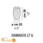 Настольная лампа Vistosi Damasco DAMAS LT G CRAM NI E27 CE - Схема