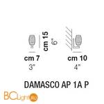 Бра Vistosi Damasco DAMAS AP 1A P CRAM NI G9 CE - Схема