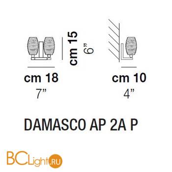 Бра Vistosi Damasco DAMAS AP 2A P CRAM NI G9 CE - Схема