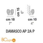 Бра Vistosi Damasco DAMAS AP 2A P CRAM NI G9 CE - Схема