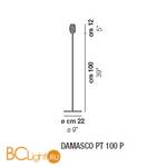 Торшер Vistosi Damasco PT 100 P ALO CR/NE NI - Схема