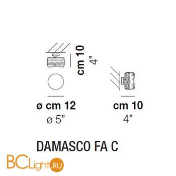 Спот (точечный светильник) Vistosi Damasco FA C ALO CR/NE NI - Схема