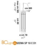 Подвесной светильник Vistosi Diadema SP 18 C D1 E27 TO CR - Схема