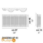 Настенный светильник Vistosi Diadema AP K1 ALO TO CR - Схема