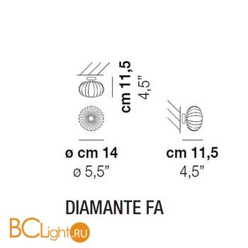 Настенный светильник Vistosi Diamante DIAMA FA CR NI G9 CE - Схема