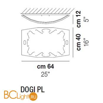 Потолочный светильник Vistosi Dogi PL E27 CR/GA OR - Схема