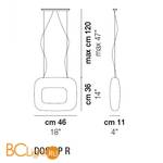 Подвесной светильник Vistosi Dos SP R ALO BC NI - Схема