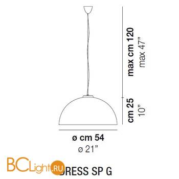 Подвесной светильник Vistosi Dress SP G E27 TO CR - Схема