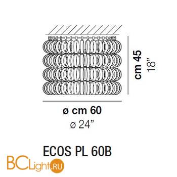 Потолочный светильник Vistosi Ecos PL 60B E27 AR CR - Схема