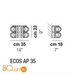 Настенный светильник Vistosi Ecos AP 35 ALO NE CR - Схема