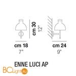 Бра Vistosi Enne luci AP ALO BC CR - Схема