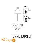 Настольная лампа Vistosi Enne luci LT ALO CR/SP CR - Схема