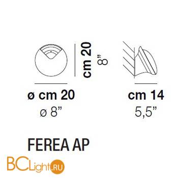 Настенный светильник Vistosi Ferea AP ALO BC CR - Схема