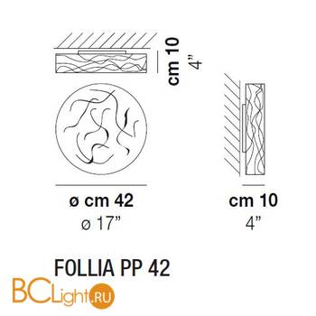 Потолочный светильник Vistosi Follia PP 42 E27 BC/CR BC - Схема