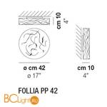 Потолочный светильник Vistosi Follia PP 42 E27 BC/CR BC - Схема