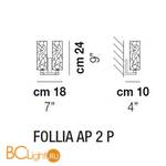 Бра Vistosi Follia AP 2 P ALO TO/CR NI - Схема