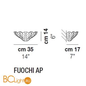 Настенный светильник Vistosi Fuochi AP ALO CR OR - Схема