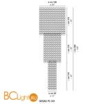 Потолочный светильник Vistosi Giogali GIOGA PL CA1 CRTR CR E27 CE - Схема