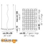 Подвесной светильник Vistosi Giogali3D SP 90 ALO CR/TR CR - Схема