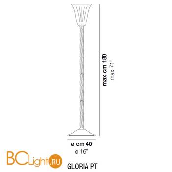 Торшер Vistosi Gloria GLORI PT SEOR OR E27 CE - Схема