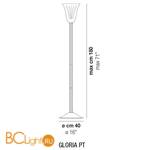 Торшер Vistosi Gloria GLORI PT SEOR OR E27 CE - Схема