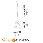 Подвесной светильник Vistosi Gloria SP CAV E27 SE/OR OR - Схема