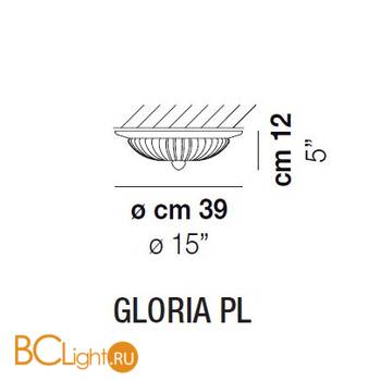 Потолочный светильник Vistosi Gloria PL E14 SE/OR BC - Схема