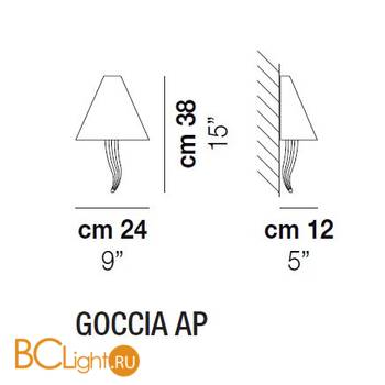 Настенный светильник Vistosi Goccia GOCCI AP BCCR BC E27 CE - Схема