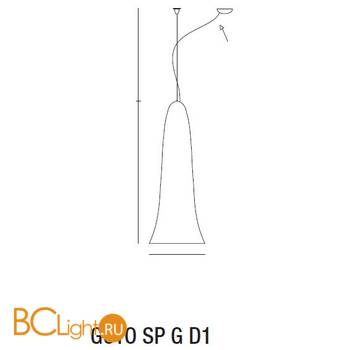 Подвесной светильник Vistosi Goto SP G D1 E27 SE/OR OR - Схема