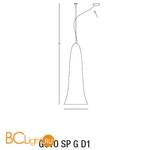 Подвесной светильник Vistosi Goto SP G D1 E27 SE/OR OR - Схема