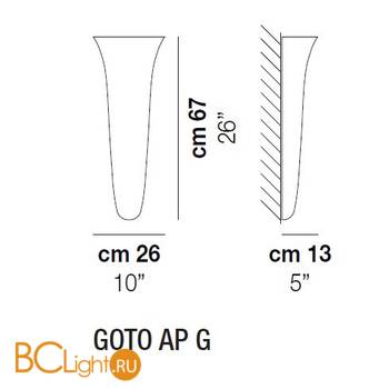 Настенный светильник Vistosi Etoile Goto AP G E27 SE/OR BC - Схема