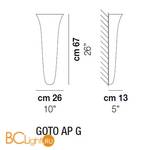 Настенный светильник Vistosi Etoile Goto AP G E27 SE/OR BC - Схема