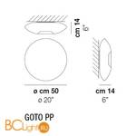 Потолочный светильник Vistosi Goto PP E27 BC BC - Схема