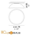 Потолочный светильник Vistosi Infinita INFIN PL 80 BCST BC E27 CE - Схема