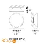 Потолочный светильник Vistosi Infinita INFIN PP 53 BCST BC E27 CE - Схема